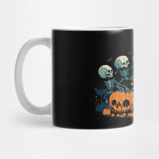 Spooky Halloween skeletons Mug